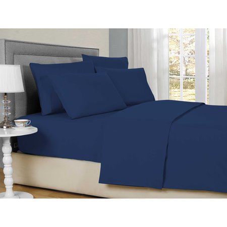 Bibb Home Bamboo Comfort 6-Piece Luxury Sheet Set - King - Navy 1300